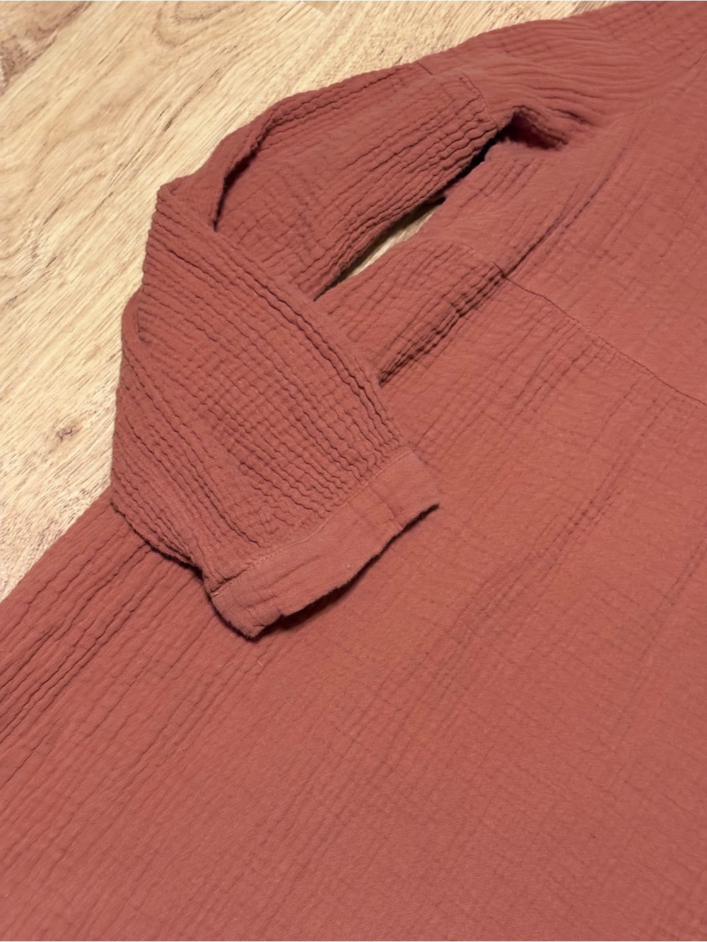 7 For All Mankind Cecelia V Neck Tiered Midi Dress Rust/Burnt Orange Medium - Picture 3 of 8